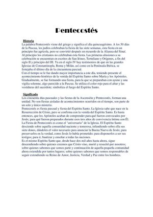 El día de Pentecostés