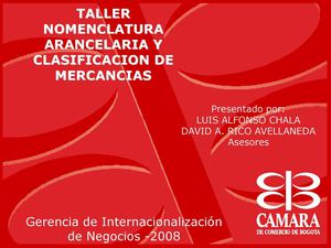 SISTEMA ARMONIZADO ARANCEL DE ADUANAS CCB 2008-3