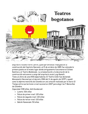 Los teatros un patrimonio cultural de bogotá