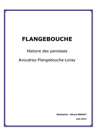 Flangebouche histoire des 3 paroisses Avoudrey Loray Flangebouche