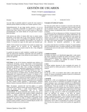 INFORME GESTIÓN DE USUARIOS