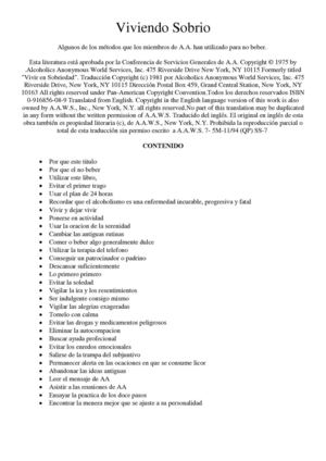 Viviendo sobrio