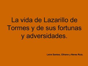 LAZARILLO DE TORMES I