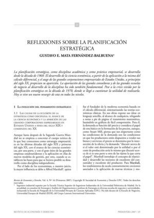 5 - Reflexiones sobre la Planificación Estratégica
