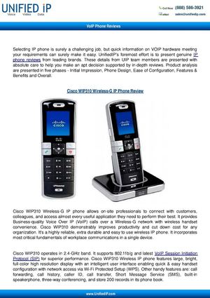 Cisco WIP310 Wireless-G IP Phone Review