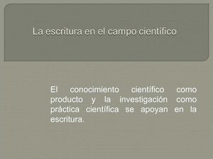 La escritura científica