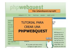 Tutorial php webquest