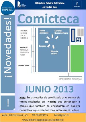 Novedades cómics junio 2013. BPE Ciudad Real