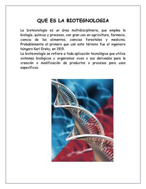 ¿Que es la biotecnología?