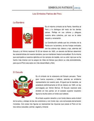 Los simbolos patrios 