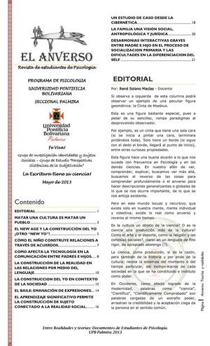 Anverso - Revista de Estudiantes de Psicología 2013-1