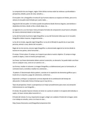 La composición de una imagen