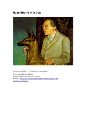 Hugo Erfurth with Dog - Artisoo