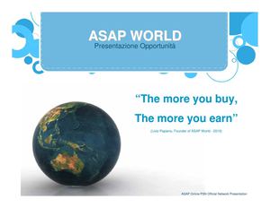 PRESENTAZIONE ASAP WORLD
