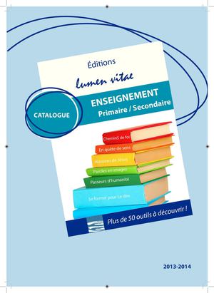 Catalogue Lumen Vitae : Enseignement Primaire et secondaire