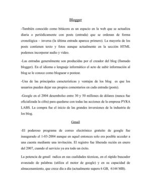 historia del gmail y del blogger