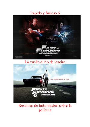 Rapido y furioso 6 