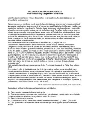 Cartas de declaración de independencia