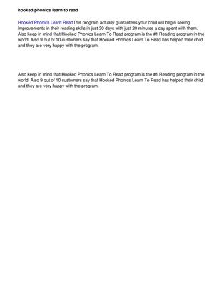 Hooked Phonics Learn To Read Amazing Results In Just 30 Days! 