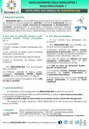 Présentation RESOCIOPRO-QSE