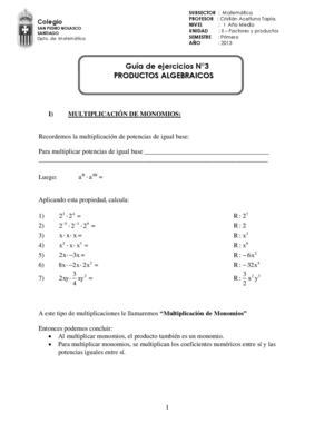 Guia 3 Multiplicación Algebraica