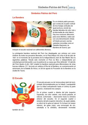 Símbolos Patrios del Perú 