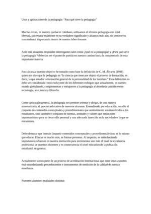 la pedagogía y metodos