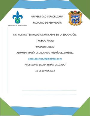 modelo lineal (modelos de aplicación de la tecnología educativa)