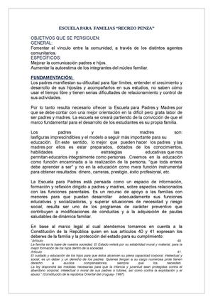 Escuela para familias