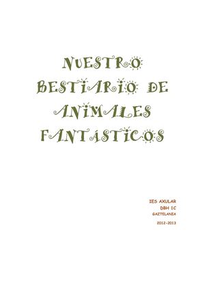 NUESTRO BESTIARIO