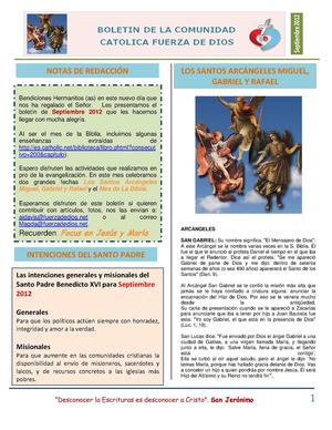 CCFD News Septiembre 2012