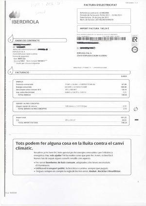 Abonat Nº8 - Tarifa 2.1A - 15kW - Any 2011