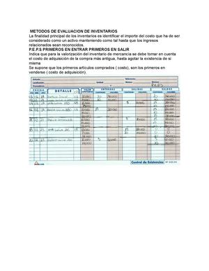 METODOS DE EVALUACION DE INVENTARIOS