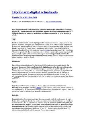 Libros digitales. Diccionario de términos