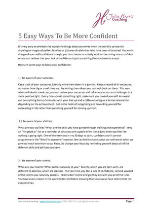 4 Easy Ways to Boost Your Confidence