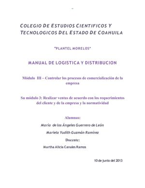 Manual de logistica de distribucion
