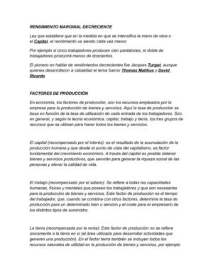 RENDIMIENTO MARGINAL DECRECIENTE