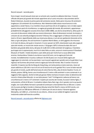 Record sessuali – seconda parte