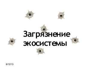 Загрязнение экосистемы