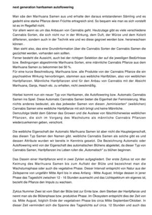 Autoflowering Cannabis Samen für ein größeres Publikum
