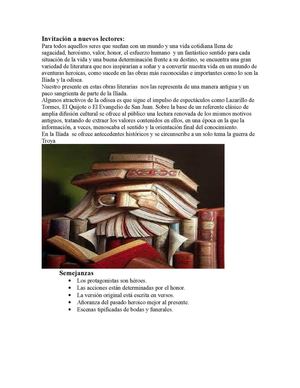 la iliada y la odisea