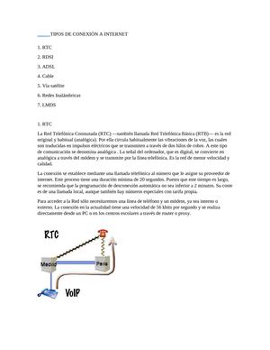 tipos de conexion a internet
