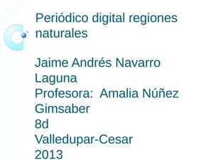 Periódico digital regiones naturales