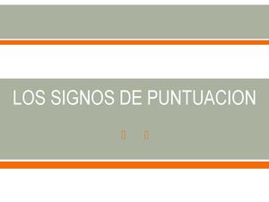 Los Signos de Puntuacion