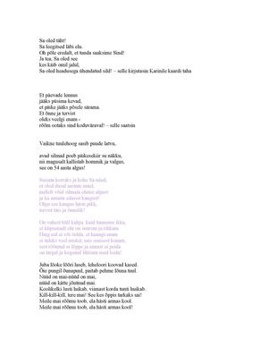 sünnipäeva luuletused