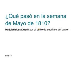 Semana de Mayo 1810