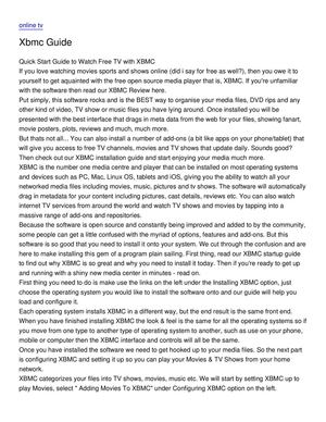 Xbmc Guide