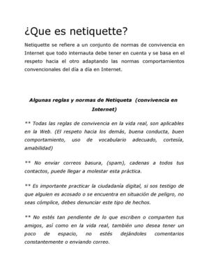 Que es netiquette