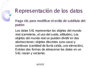 Datos en GIS