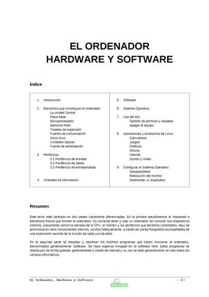 El ordenador hardware y software